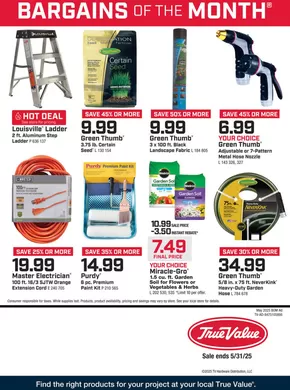 True Value catalogue in Vassar MI | True Value May Bargains of the Month | 2025-05-01T00:00:00.000Z - 2025-05-31T00:00:00.000Z