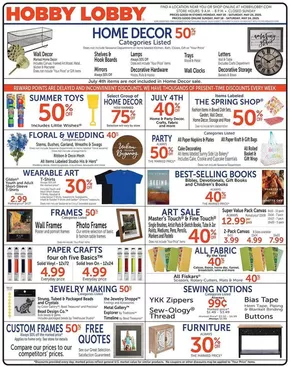Hobby Lobby catalogue in Baltimore MD | Hobby Lobby Weekly ad | 2025-05-18T00:00:00.000Z - 2025-05-24T00:00:00.000Z