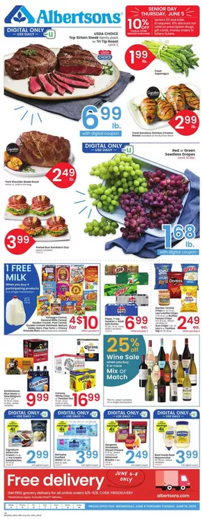 Albertsons catalogue in Missoula MT | Top deals and discounts | 2025-06-04T00:00:00.000Z - 2025-06-10T00:00:00.000Z