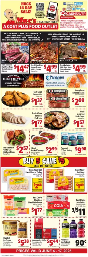 Mac's Market catalogue in Magnolia AR | Great offer for bargain hunters | 2025-06-04T00:00:00.000Z - 2025-06-17T00:00:00.000Z