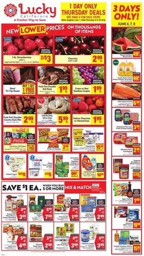 Lucky Supermarkets catalogue in Ukiah CA | Weekly | 2025-06-04T00:00:00.000Z - 2025-06-10T00:00:00.000Z