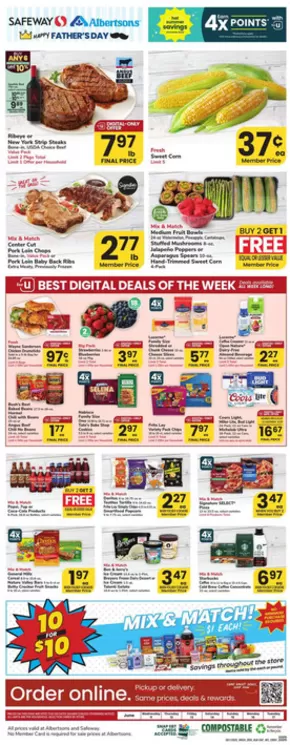 Albertsons catalogue in Pueblo CO | Exclusive deals and bargains | 2025-06-11T00:00:00.000Z - 2025-06-17T00:00:00.000Z