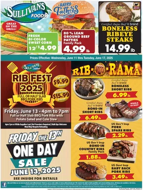 Sullivan's Foods  catalogue in Kewanee IL | Offers for bargain hunters | 2025-06-11T00:00:00.000Z - 2025-06-17T00:00:00.000Z