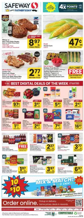 Safeway catalogue | Top deals and discounts | 2025-06-11T00:00:00.000Z - 2025-06-17T00:00:00.000Z