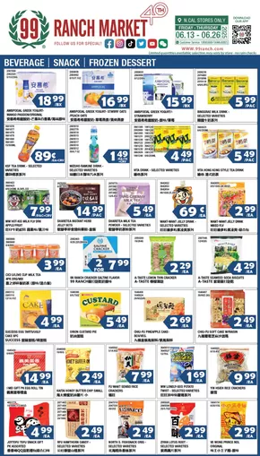 99 Ranch catalogue in Santa Clara CA | 99 ranch Beverage & Snack | 2025-06-13T00:00:00.000Z - 2025-06-19T00:00:00.000Z