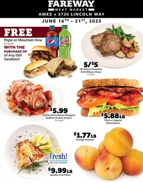 Fareway catalogue in Madrid IA | Discounts and promotions | 2025-06-16T00:00:00.000Z - 2025-06-21T00:00:00.000Z