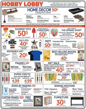 Hobby Lobby catalogue in Foothill Ranch CA | Hobby Lobby Weekly ad | 2025-06-16T00:00:00.000Z - 2025-06-21T00:00:00.000Z