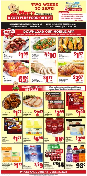 Mac's Market catalogue in Pineville LA | Discounts and promotions | 2025-06-18T00:00:00.000Z - 2025-06-24T00:00:00.000Z