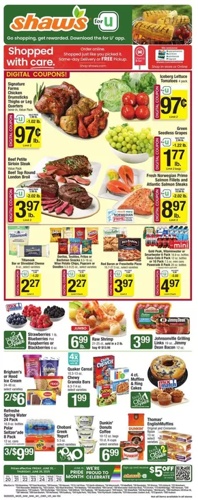 Shaw's catalogue in Millville MA | Shaw's flyer | 2025-06-20T00:00:00.000Z - 2025-06-26T00:00:00.000Z