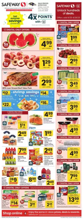 Safeway catalogue in Walkersville MD | Great offer for all customers | 2025-06-20T00:00:00.000Z - 2025-06-26T00:00:00.000Z