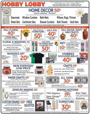 Hobby Lobby catalogue in Hope RI | Hobby Lobby Weekly ad | 2025-06-22T00:00:00.000Z - 2025-06-28T00:00:00.000Z