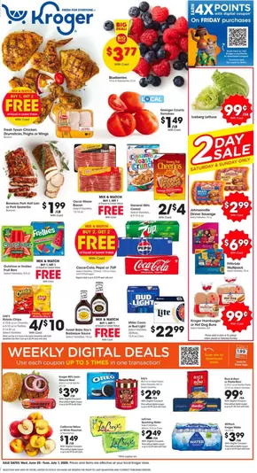 Kroger catalogue in Buckeye Lake OH | Weekly Ads Kroger | 2025-06-25T00:00:00.000Z - 2025-07-01T00:00:00.000Z