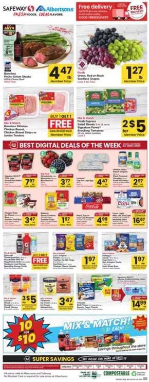 Albertsons catalogue in Roseburg OR | Current special promotions | 2025-06-25T00:00:00.000Z - 2025-07-01T00:00:00.000Z