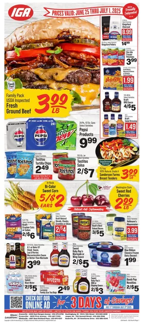 IGA catalogue in Arthur IL | Great discounts on selected products | 2025-06-25T00:00:00.000Z - 2025-07-01T00:00:00.000Z