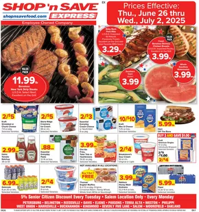 Shop 'n Save catalogue in Reedsville WV | Great offer for all customers | 2025-06-26T00:00:00.000Z - 2025-07-02T00:00:00.000Z