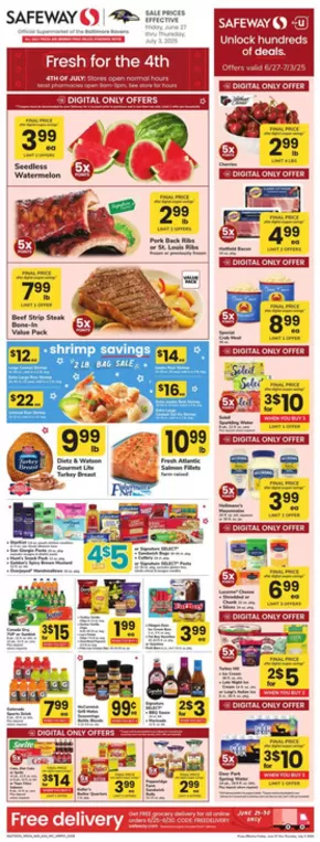 Safeway catalogue in Forest Hill MD | Great offer for bargain hunters | 2025-06-27T00:00:00.000Z - 2025-07-03T00:00:00.000Z