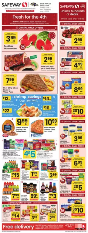 Safeway catalogue in Dover DE | Top offers for smart savers | 2025-06-27T00:00:00.000Z - 2025-07-03T00:00:00.000Z
