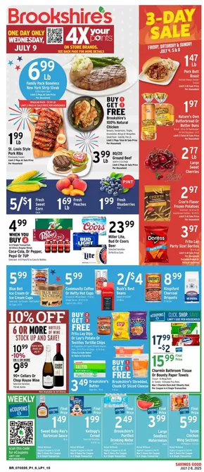 Brookshire's catalogue | Top deals for all customers | 2025-07-02T00:00:00.000Z - 2025-07-08T00:00:00.000Z