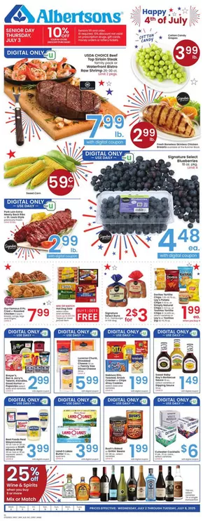 Albertsons catalogue in Las Vegas NV | Discounts and promotions | 2025-07-02T00:00:00.000Z - 2025-07-08T00:00:00.000Z